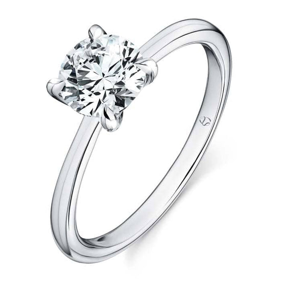 Load image into Gallery viewer, Hearts On Fire .70CT Vela Solitaire Complete Engagement Ring in Platinum
