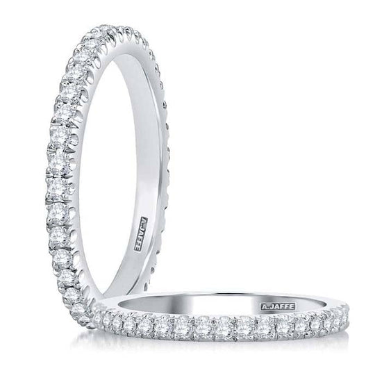 Load image into Gallery viewer, A. Jaffe Diamond Eternity Wedding Band 14K White Gold
