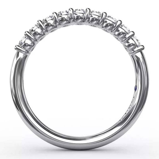 Load image into Gallery viewer, Fana Shared Prong Diamond Wedding Band in 14K White Gold
