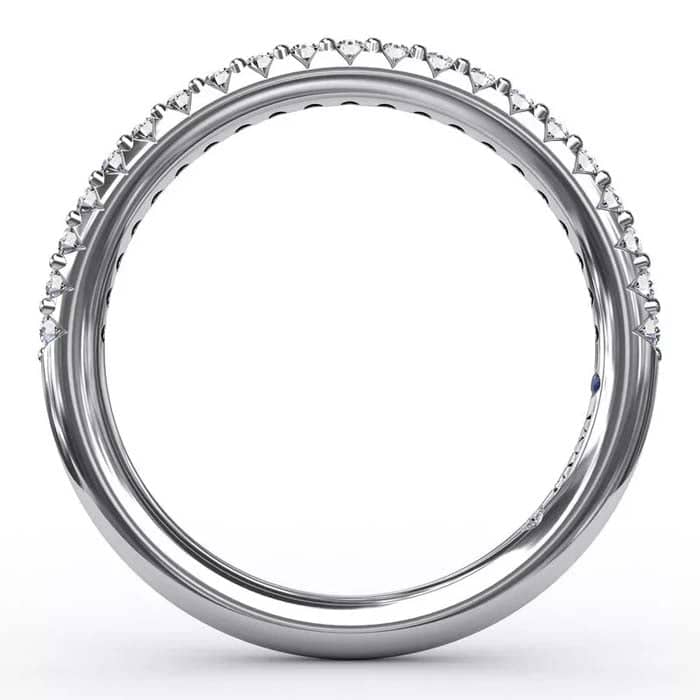 Load image into Gallery viewer, Fana Delicate Shared Prong Wedding Band in 14K White Gold
