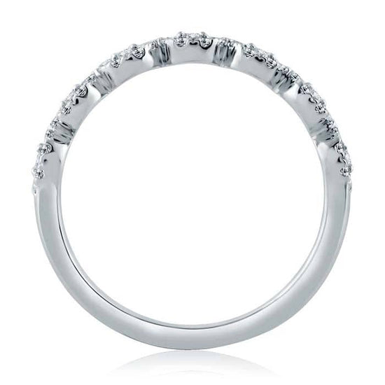 Load image into Gallery viewer, A. Jaffe Halo Wedding Band in 14K White Gold
