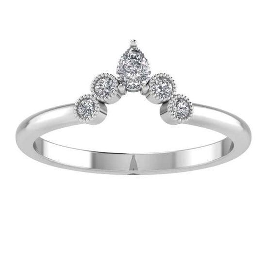 Load image into Gallery viewer, Mountz Collection Queen Elizabeth Crown Wedding Band 14K White Gold
