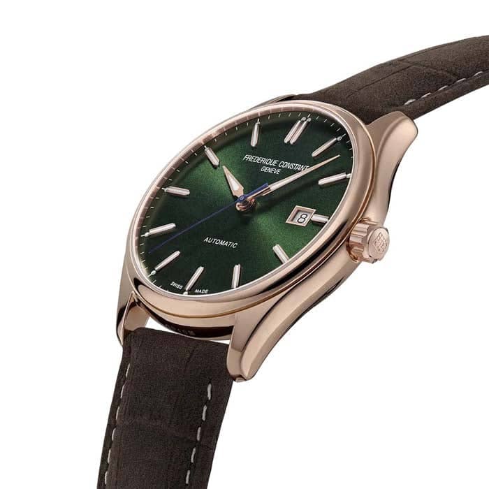 Load image into Gallery viewer, Frederique Constant 41mm Classics Index Automatic Green Dial Watch Rose Gold Plated Stainless Steel
