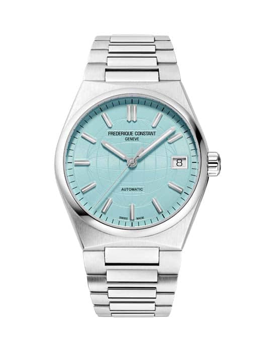 Frederique Constant 34mm Highlife Ladies Automatic Watch with Turquoise Blue Dial in Stainless Steel