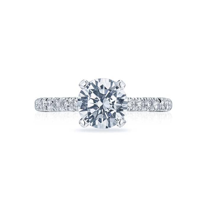 Load image into Gallery viewer, Tacori Petite Crescent Collection Engagement Ring Semi Mount 18K White Gold with Diamonds
