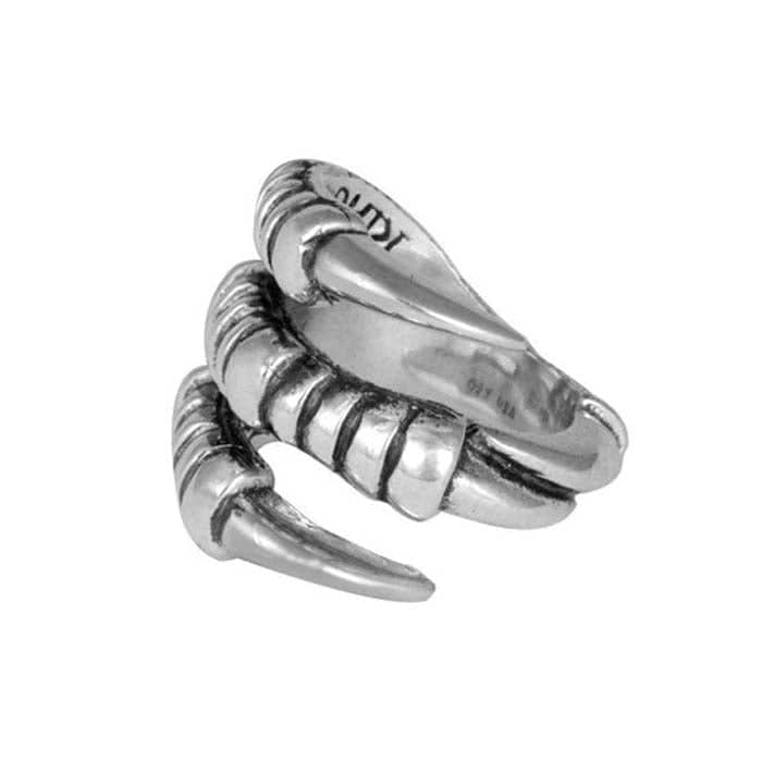 King Baby Small Raven Claw Ring in Sterling Silver