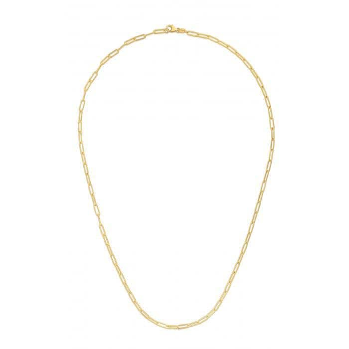 Mountz Collection 18" Paperclip Chain in 14K Yellow Gold